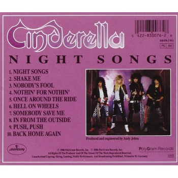 Cinderella Cd Night Songs