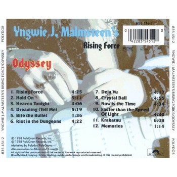 Malmsteen Yngwie Cd Odissey